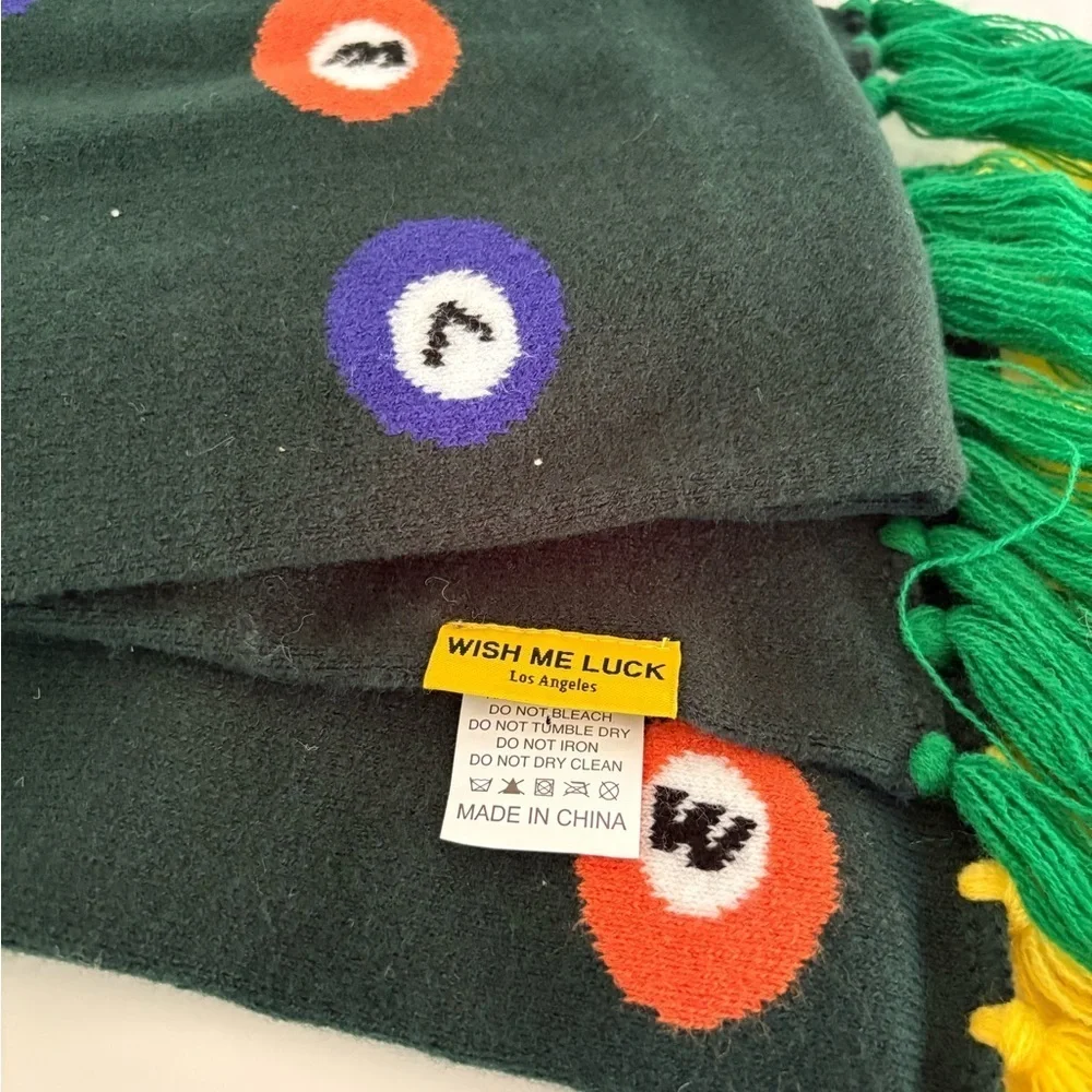 NWOT Urban Outfitters Wish Me Luck Billiard Ball Knit Scarf